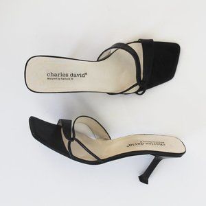 black leather low heel shoe 7